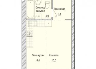 Квартира на продажу студия, 25.5 м2, село Первомайский