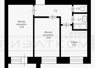 Двухкомнатная квартира на продажу, 54.3 м2, Благовещенск, ЖК Лазурный Берег, Заводская улица, 4/4