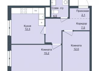 Продаю 2-комнатную квартиру, 53.6 м2, Ижевск, ЖК Истории