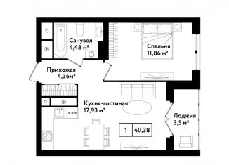 Продаю однокомнатную квартиру, 43.5 м2, Тульская область, Филимоновская улица, 24к4