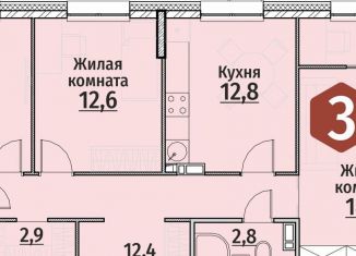 Продам 3-комнатную квартиру, 83.2 м2, Чебоксары, ЖК Олимп