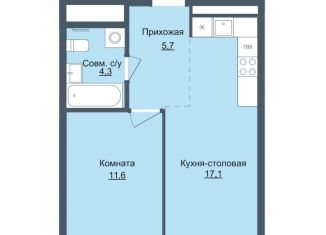 1-ком. квартира на продажу, 38.7 м2, Ижевск