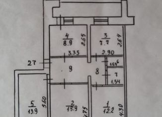 4-ком. квартира на продажу, 74 м2, Бугульма, улица Якупова, 126