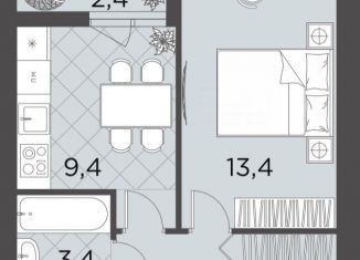 Продается 1-комнатная квартира, 33.7 м2, Волгоград, Советский район