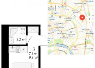 Квартира на продажу студия, 10 м2, Москва, улица Покровка, 45с4, метро Курская