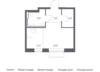 Продажа квартиры студии, 26.4 м2, Москва, станция Курьяново
