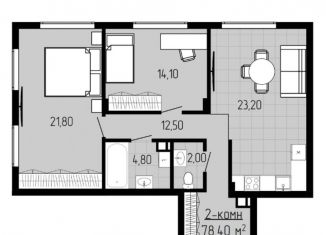 Продам 2-комнатную квартиру, 78.5 м2, Нижегородская область, Краснозвёздная улица, 10
