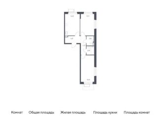 Продаю 2-комнатную квартиру, 57.5 м2, Московская область, жилой комплекс Квартал Ивакино, к2