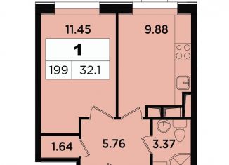 Продам 1-комнатную квартиру, 32.1 м2, Москва, Берёзовая аллея, 19к2, Останкинский район