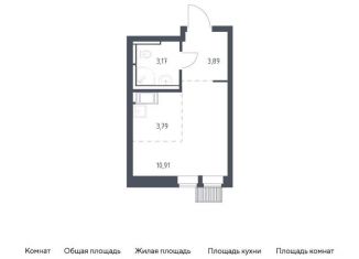 Квартира на продажу студия, 21.8 м2, деревня Путилково