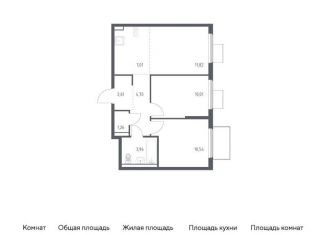 Двухкомнатная квартира на продажу, 51.9 м2, Московская область, жилой комплекс Горки Парк, 6.1