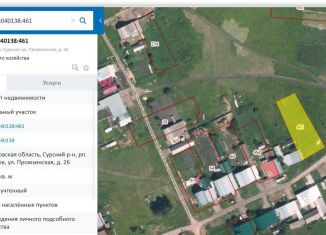Продаю участок, 11 сот., рабочий посёлок Сурское, Промзинская улица