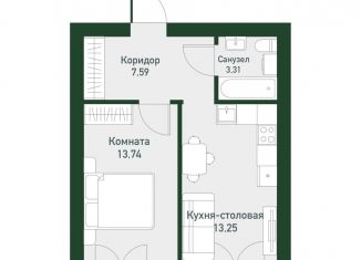 Продаю однокомнатную квартиру, 38.4 м2, Екатеринбург, Ленинский район