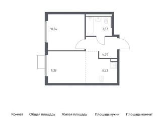 Продается 2-комнатная квартира, 34.6 м2, Ленинский городской округ, жилой комплекс Горки Парк, 6.1, ЖК Горки Парк