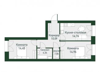 Продаю 2-комнатную квартиру, 59.8 м2, Свердловская область