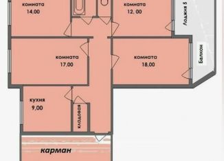 Продаю 4-комнатную квартиру, 85 м2, Челябинск, улица Хохрякова, 22