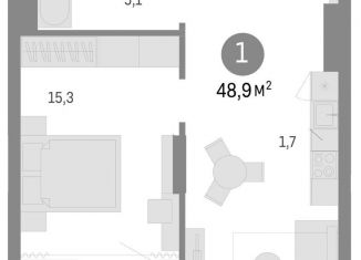 Продаю 2-ком. квартиру, 48.9 м2, Новосибирск, улица Никитина, 10к1, ЖК Урбан-виллы на Никитина