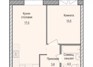 Продаю однокомнатную квартиру, 35.1 м2, село Первомайский, жилой комплекс Санвилл, 5