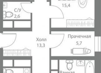 Продается четырехкомнатная квартира, 114.7 м2, Москва