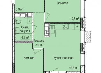 Продам 2-ком. квартиру, 51.8 м2, Удмуртия