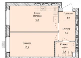 Продам 1-комнатную квартиру, 42.3 м2, село Первомайский, жилой комплекс Санвилл, 5