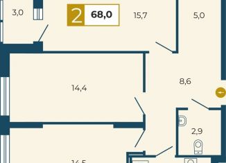 2-ком. квартира на продажу, 68 м2, Екатеринбург, метро Площадь 1905 года