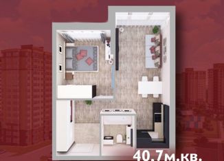 Продается квартира свободная планировка, 40.7 м2, Кемеровская область