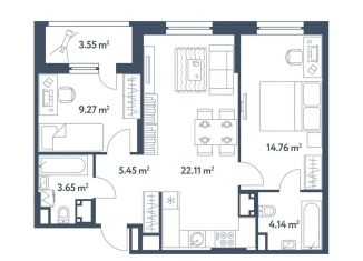 Продажа 3-комнатной квартиры, 61.2 м2, Москва, жилой комплекс Светлый Мир Станция Л, к8, метро Братиславская