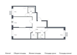 Продам 3-комнатную квартиру, 82 м2, деревня Путилково