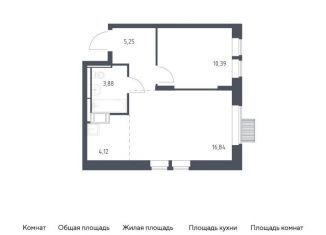 1-комнатная квартира на продажу, 40.5 м2, Московская область