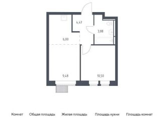 Продажа однокомнатной квартиры, 34.3 м2, Московская область