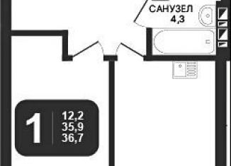 Продажа 1-комнатной квартиры, 35.9 м2, Новосибирск, Октябрьский район