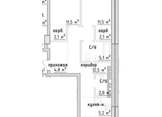 Трехкомнатная квартира на продажу, 73 м2, Самара, метро Алабинская, Галактионовская улица