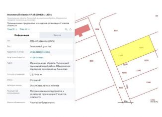 Продаю земельный участок, 25 сот., деревня Аннолово