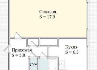 Продажа 1-комнатной квартиры, 32.6 м2, Санкт-Петербург, улица Сикейроса, 6к1, муниципальный округ Сосновское