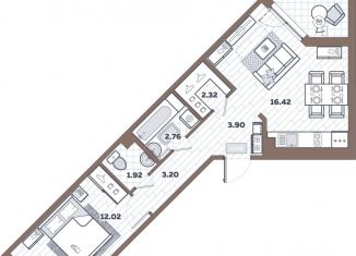 Продажа 1-комнатной квартиры, 42 м2, посёлок Новогорелово, Промышленная улица, 10/4, ЖК Новое Горелово