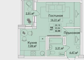 Продажа однокомнатной квартиры, 31.6 м2, Нижегородская область