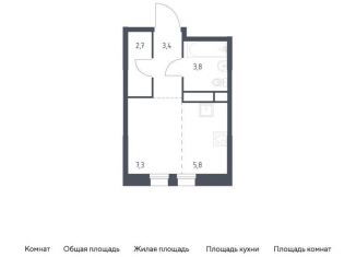Продается квартира студия, 23 м2, Москва, метро Братиславская, жилой комплекс Квартал на воде, 2