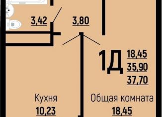 Продам однокомнатную квартиру, 37.7 м2, Краснодар, Заполярная улица, 39лит10, Заполярная улица