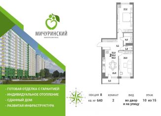Продается двухкомнатная квартира, 62.8 м2, Тверь, улица Сергея Лоскутова, 2