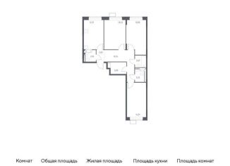 Продается 3-ком. квартира, 77.1 м2, Московская область, микрорайон Пригород Лесное, к5.1