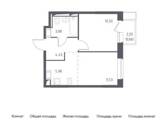 Продажа однокомнатной квартиры, 35 м2, деревня Мисайлово, микрорайон Пригород Лесное, к11.1
