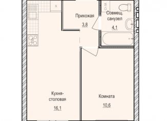 Продам однокомнатную квартиру, 34.6 м2, Удмуртия