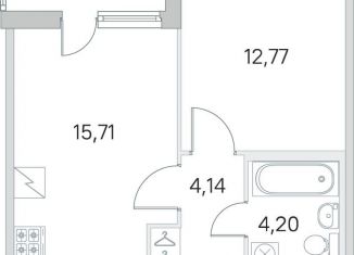 Продам 1-комнатную квартиру, 38.9 м2, посёлок Шушары