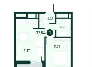 Продажа однокомнатной квартиры, 37.8 м2, Курганская область
