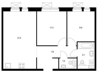 Продается двухкомнатная квартира, 55.6 м2, Люберцы, ЖК Жулебино Парк, улица Лётчика Ларюшина, 4к1
