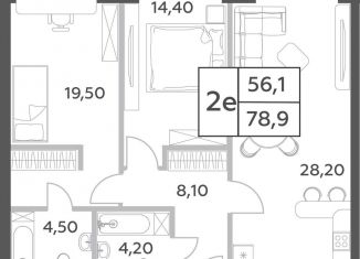 Продам трехкомнатную квартиру, 78.9 м2, Москва, проспект Генерала Дорохова, вл1к1, метро Ломоносовский проспект