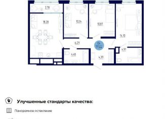 Продам 3-комнатную квартиру, 77.4 м2, село Дядьково