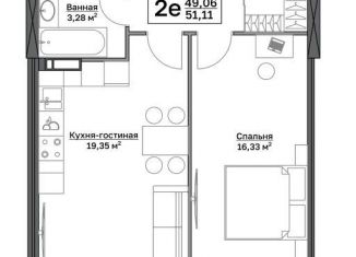 Продается 1-комнатная квартира, 51.1 м2, Пермь, Пушкарская улица, 142А, Мотовилихинский район