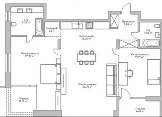 Продажа 3-комнатной квартиры, 125.1 м2, Новосибирск, Дачное шоссе, 20к12В, ЖК Флора и Фауна